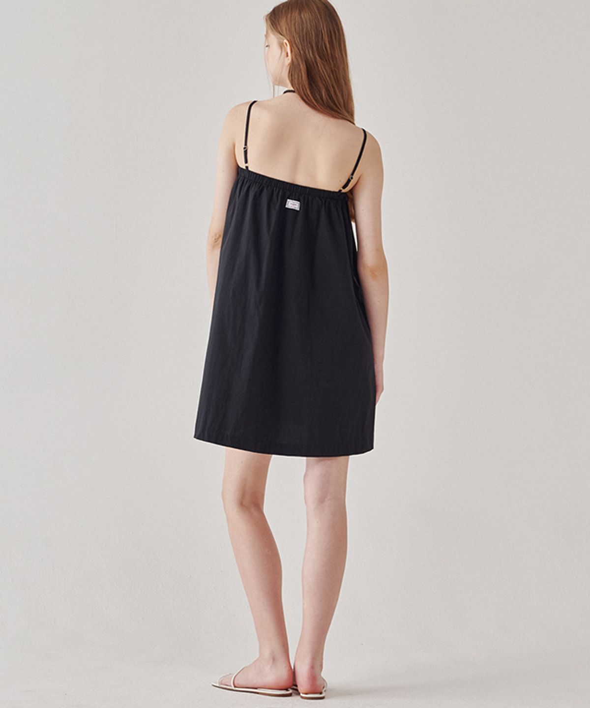 론론(RONRON) BANDING TUBE TOP SLEEVELESS MINI DRESS BLACK