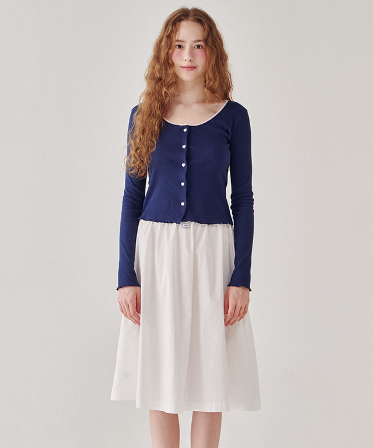 론론(RONRON) BANDING TUBE TOP SLEEVELESS MINI DRESS WHITE