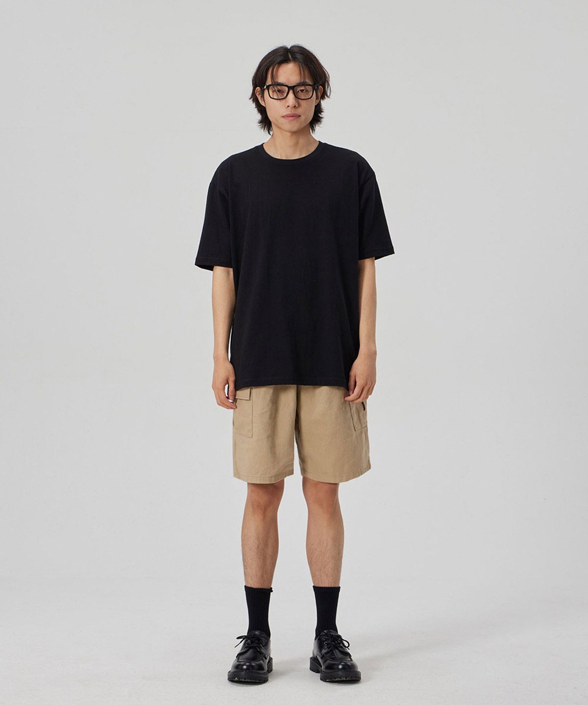 메이킷투(MAKEITTO) 6 POCKETS SEMI WIDE CARGO HALF PANTS_BEIGE