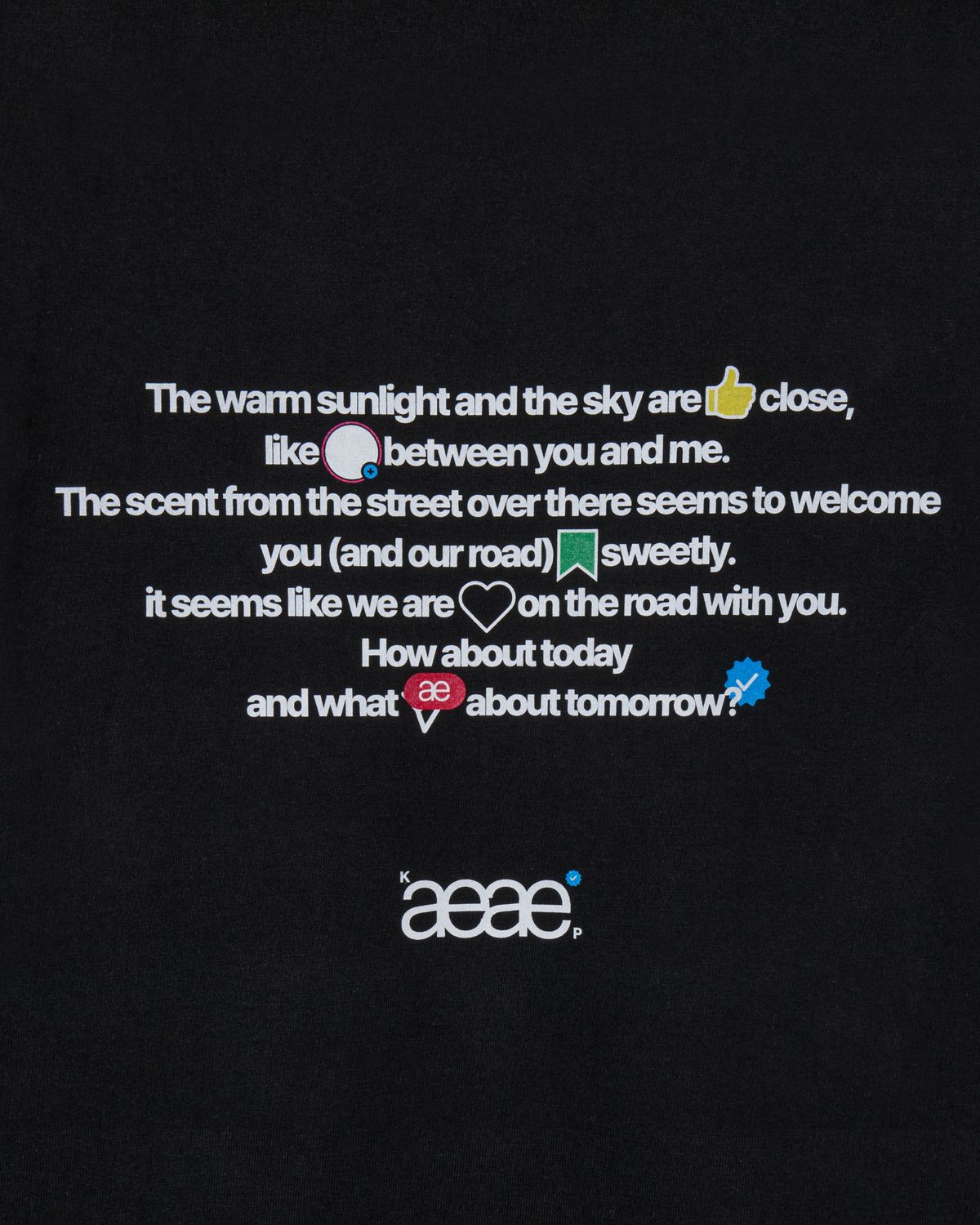 에이이에이이(AEAE) aeae X PEAKBOY WALK T-SHIRTS [BLACK]