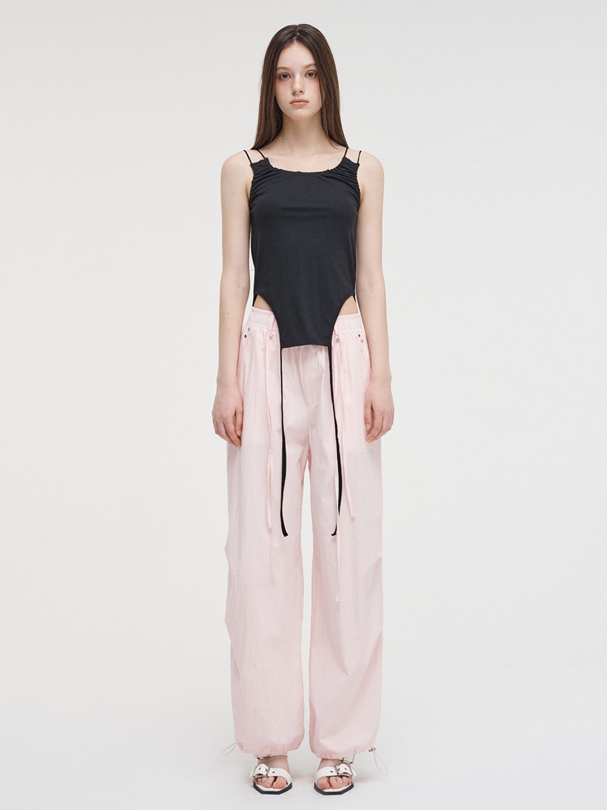 에트몽(ETMON) Double Strap Sleeveless Top Black