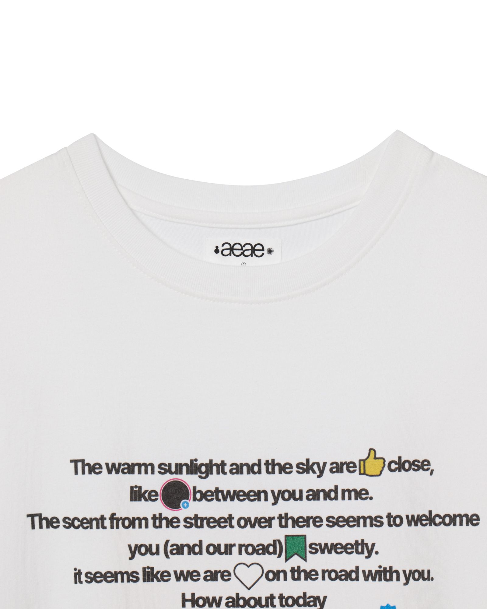 MUSINSA公式 | AEAE aeae x PEAKBOY WALK T-SHIRTS [WHITE]