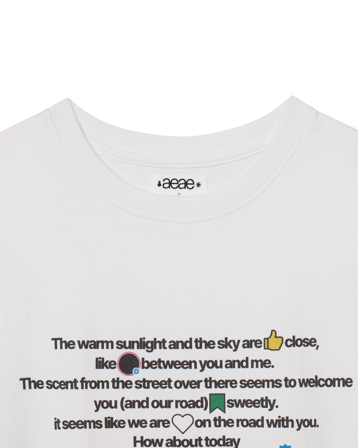 에이이에이이(AEAE) aeae X PEAKBOY WALK T-SHIRTS [WHITE]