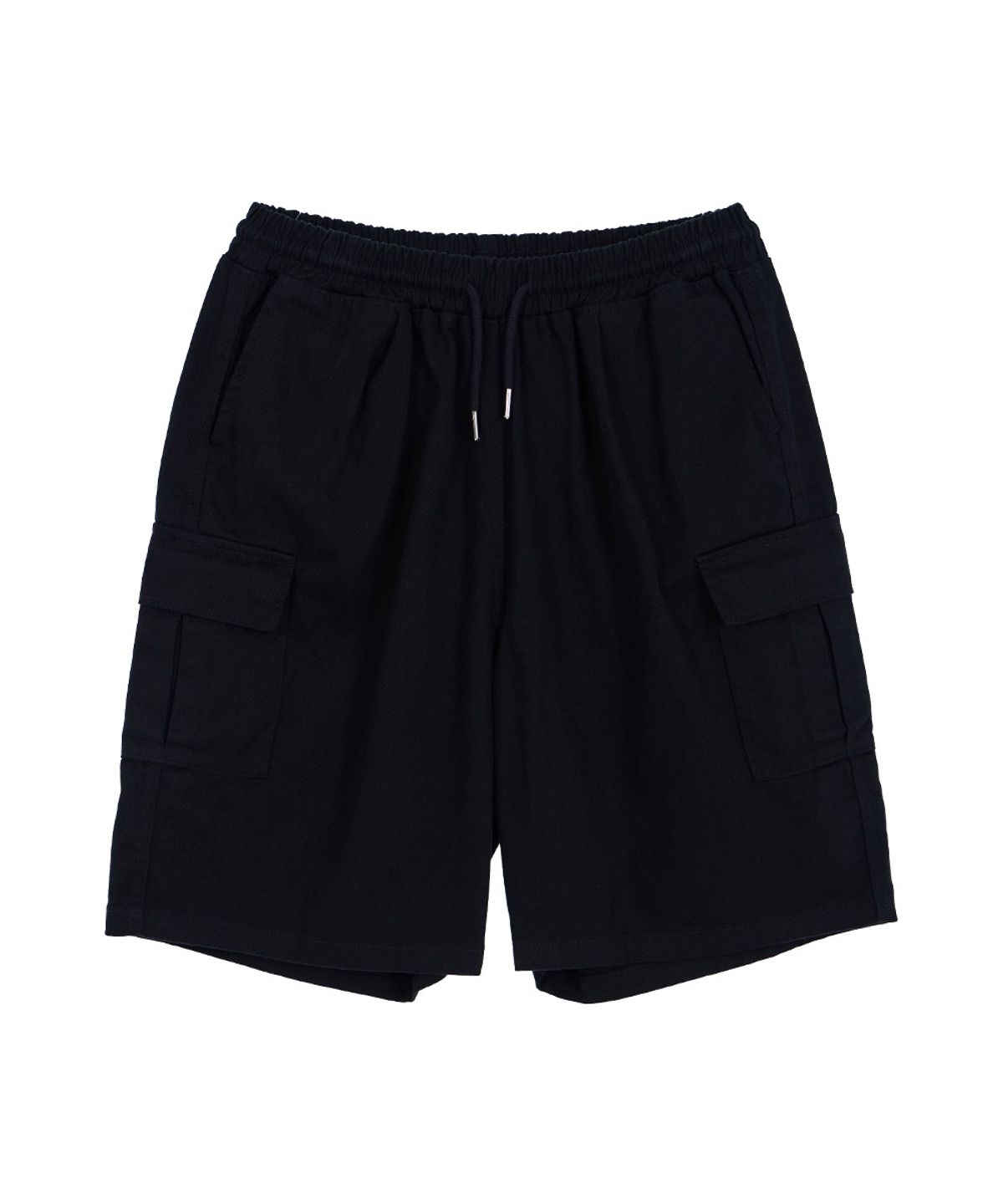메이킷투(MAKEITTO) 6 POCKETS SEMI WIDE CARGO HALF PANTS_BLACK