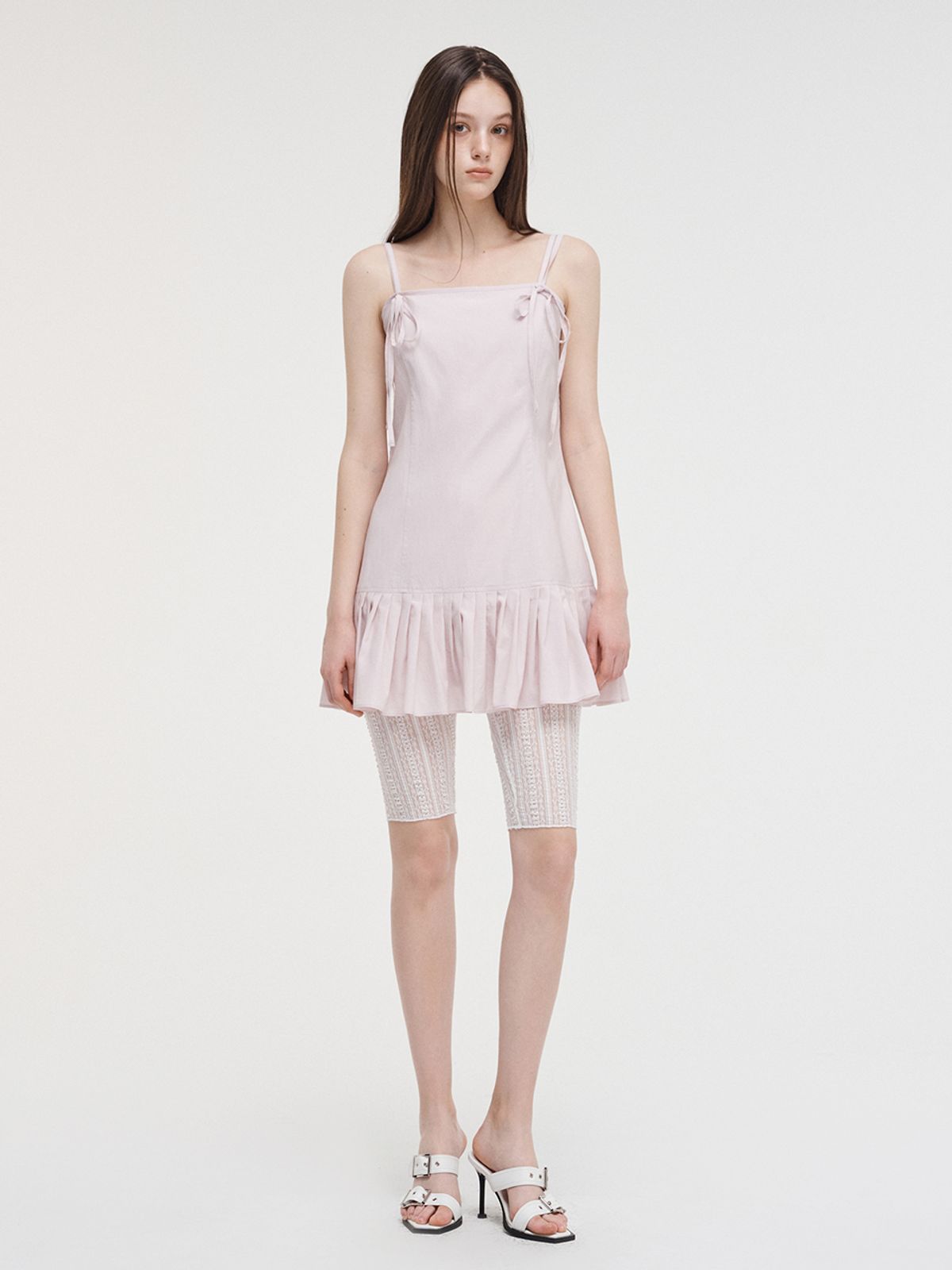 에트몽(ETMON) Slip Pleats Mini Dress Pink