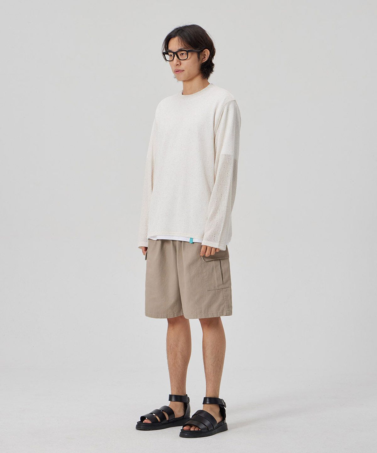 메이킷투(MAKEITTO) 6 POCKETS SEMI WIDE CARGO HALF PANTS_KHAKI