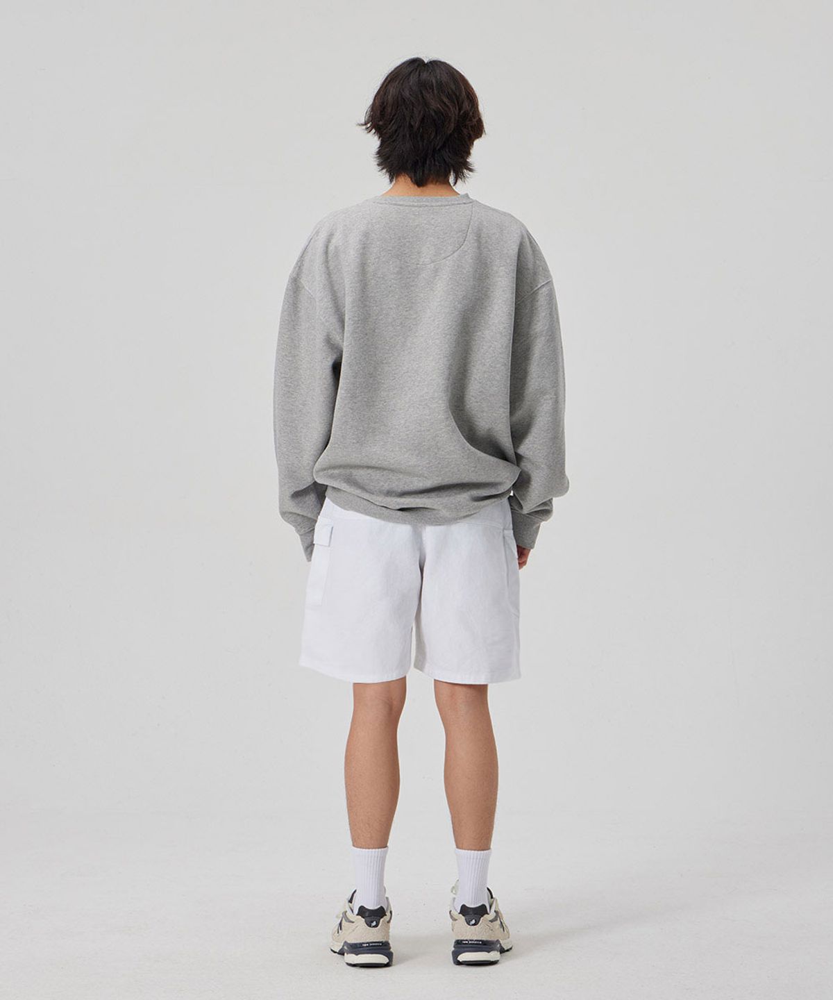 메이킷투(MAKEITTO) 6 POCKETS SEMI WIDE CARGO HALF PANTS_WHITE