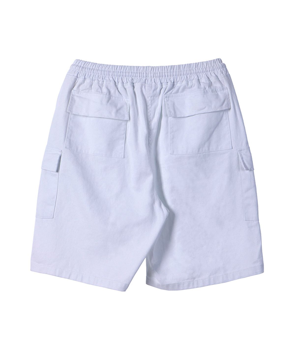 메이킷투(MAKEITTO) 6 POCKETS SEMI WIDE CARGO HALF PANTS_WHITE