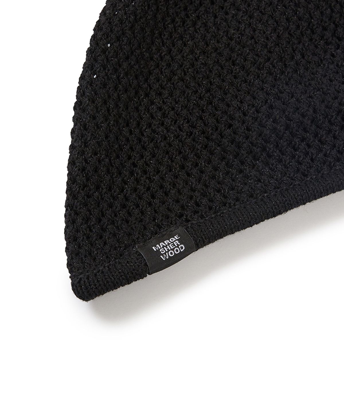 마지셔우드(MARGESHERWOOD) CROCHET ROUND BEANIE_black