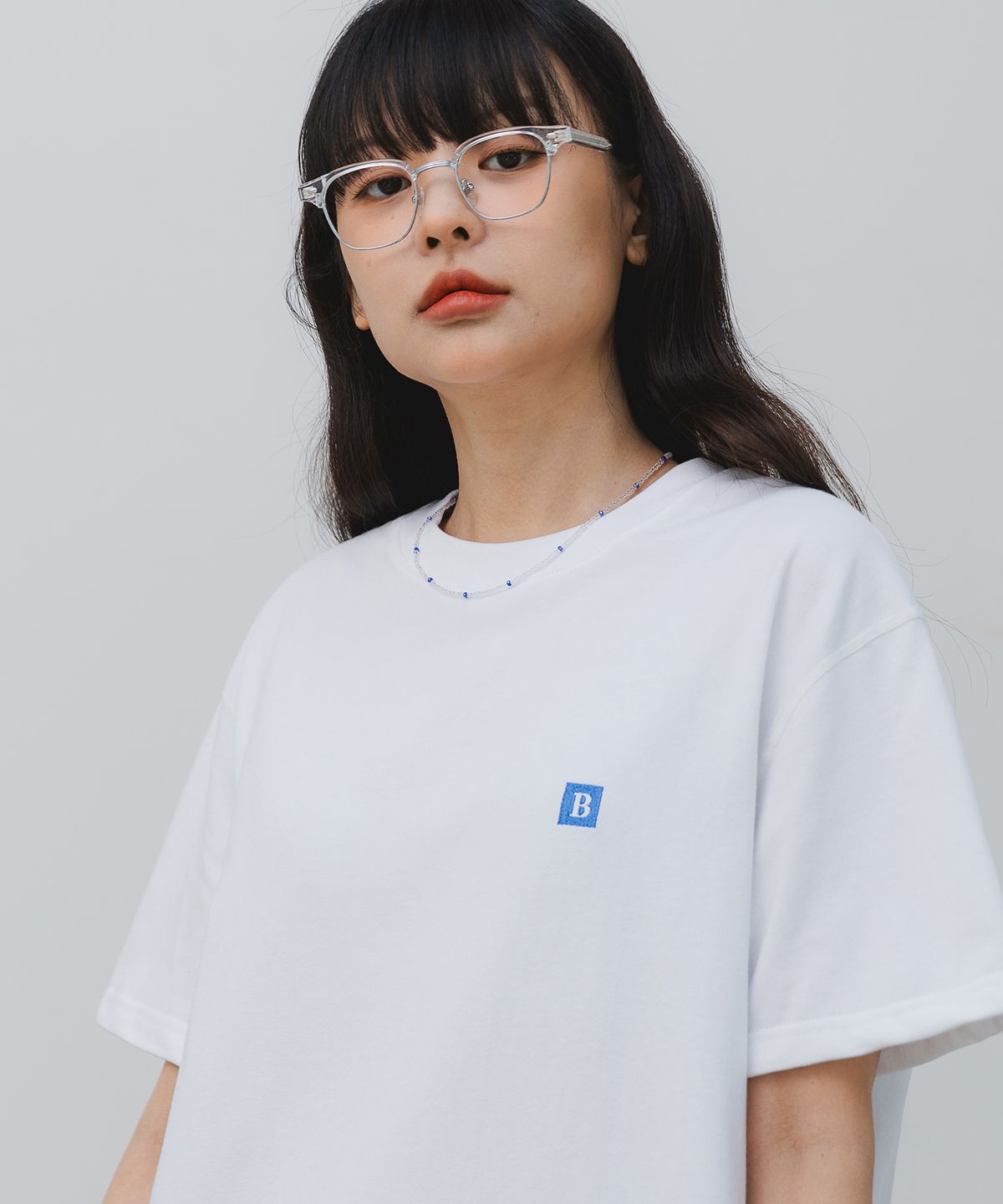 바켄(BAKKEN) B Square logo 반팔티셔츠 BK3968_화이트