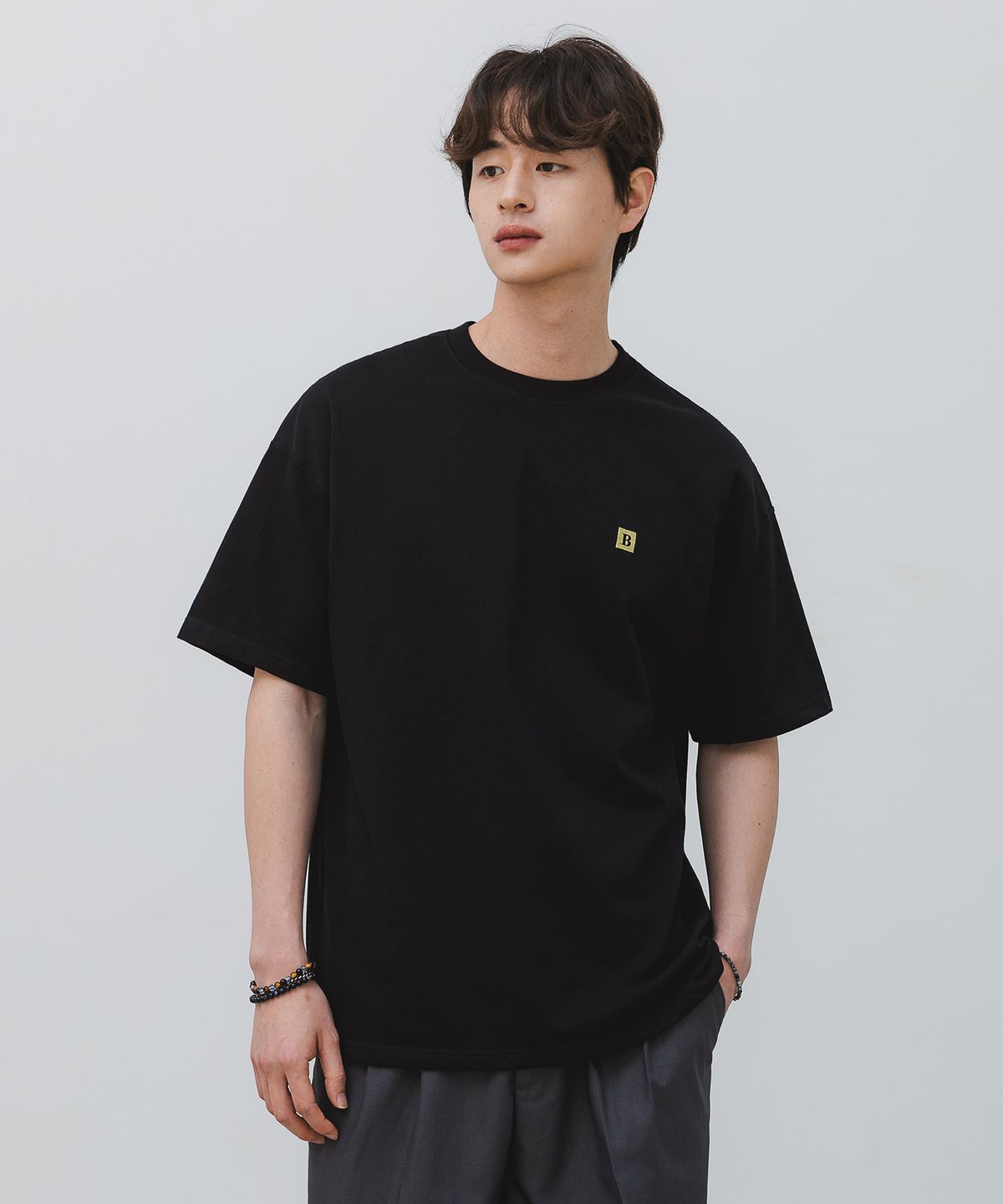 바켄(BAKKEN) B Square logo 반팔티셔츠 BK3968_블랙