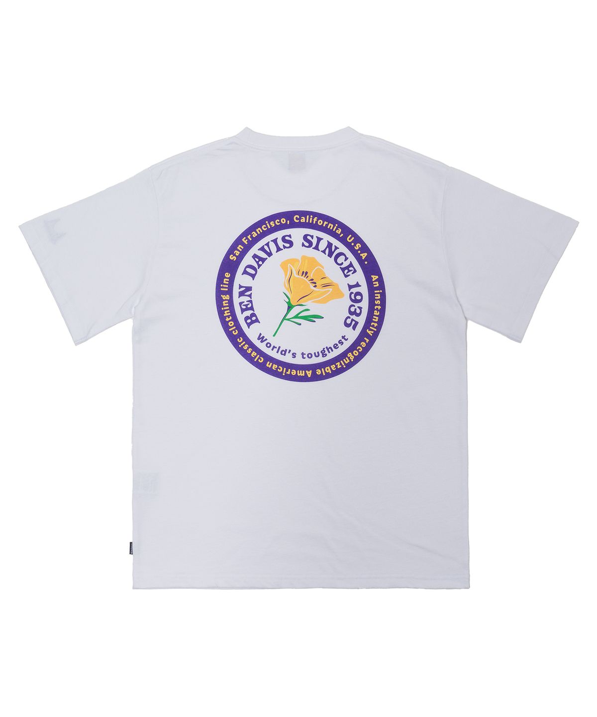 벤 데이비스(BEN DAVIS) ORIGINAL ROSE PRINT TEE WHITE