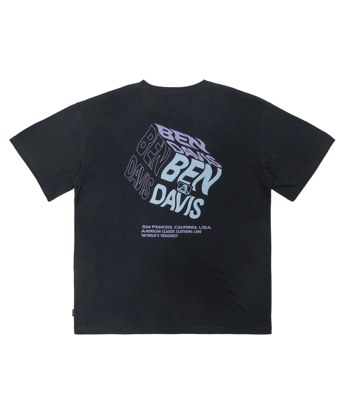 벤 데이비스(BEN DAVIS) ORIGINAL CUBE PRINT TEE CHARCOAL