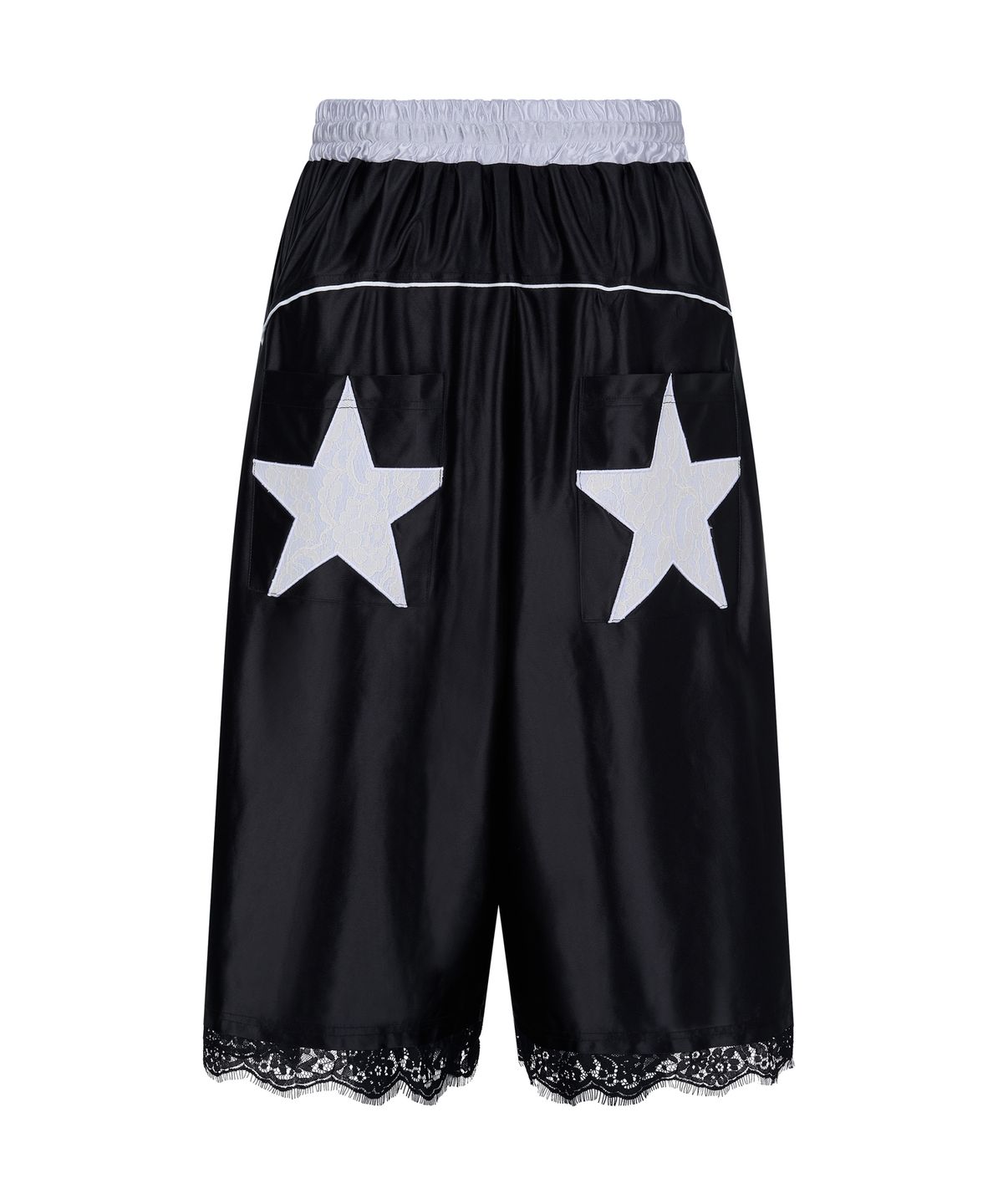 레씨토(LECYTO) Lace Sateen Bermuda Pants_[Black]