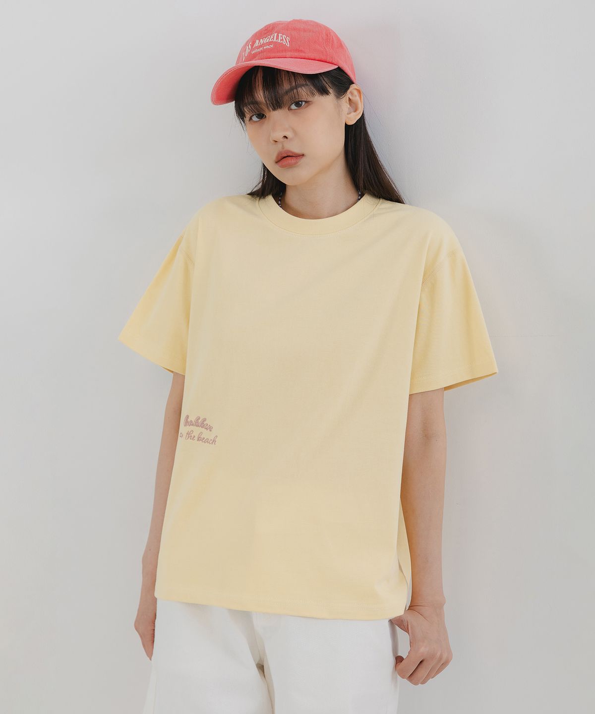 바켄(BAKKEN) [여성]Silent beach 반팔티셔츠 BK3974_옐로우