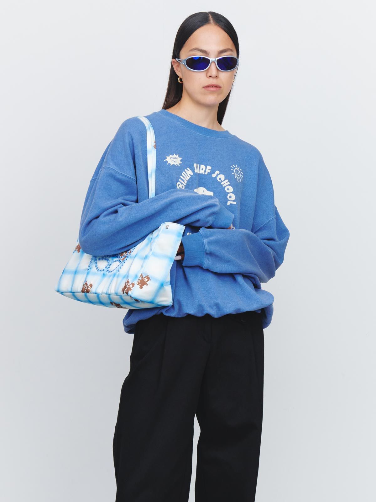 MUSINSA公式 | KIJUN Shopper Bag Check Bear