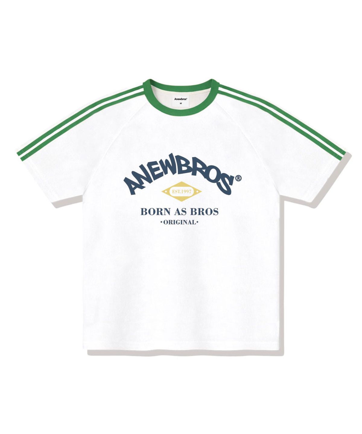 어뉴브로스(ANEWBROS) 브로스클럽 오버핏 트랙 반팔티셔츠 4 Color [ANSE_3502]