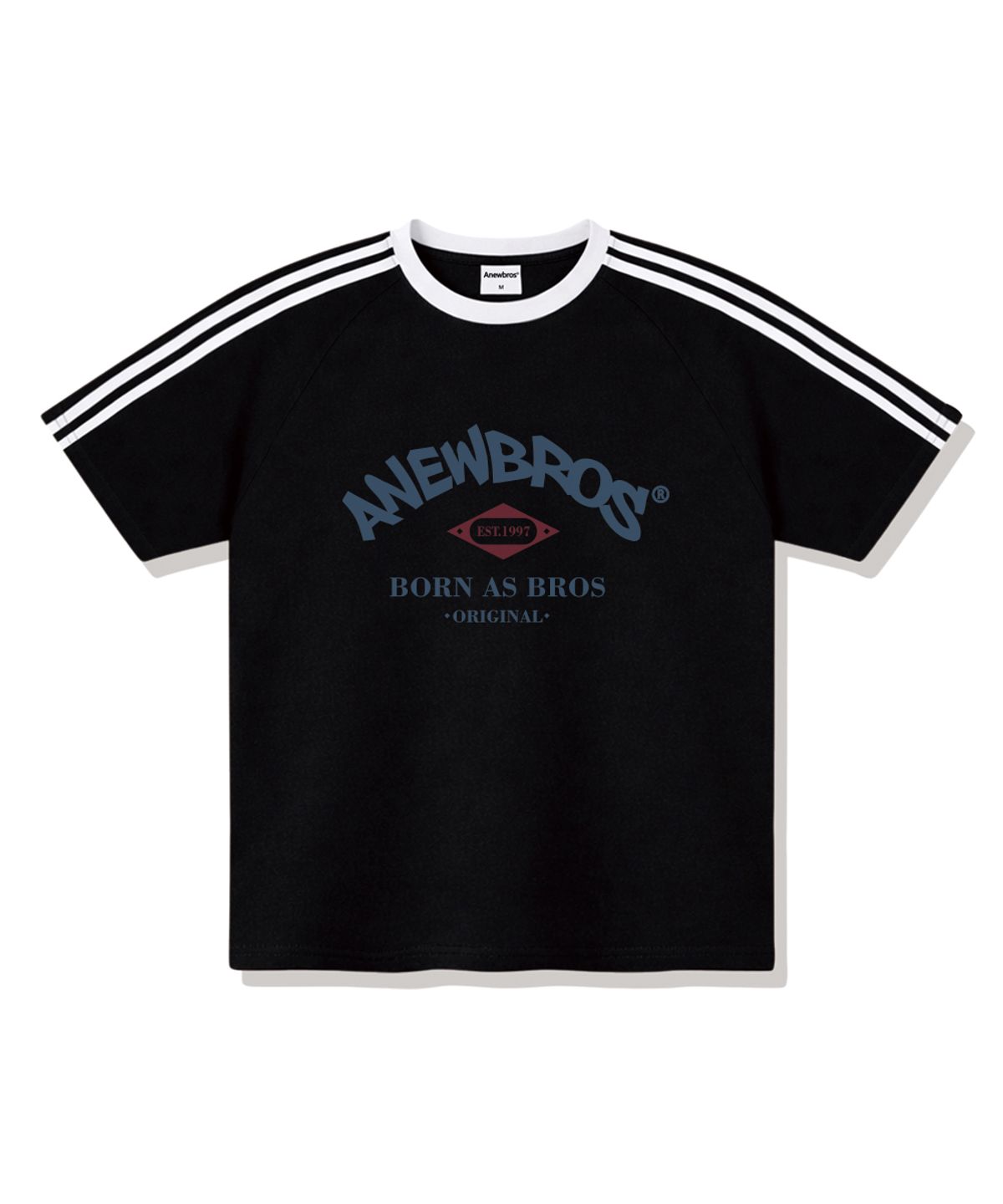 어뉴브로스(ANEWBROS) 브로스클럽 오버핏 트랙 반팔티셔츠 4 Color [ANSE_3502]