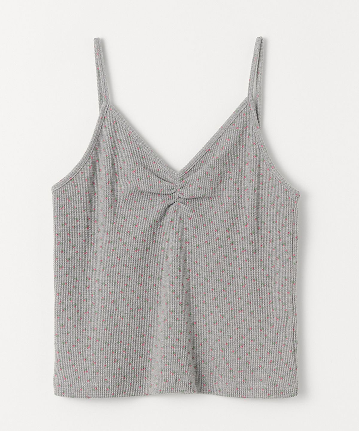셀리테일즈(CELITAILS) FLOWER WAFFLE SLEEVELESS TOP_GREY
