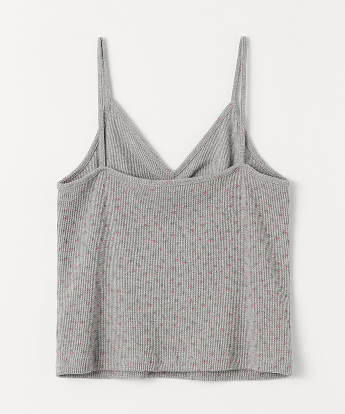 셀리테일즈(CELITAILS) FLOWER WAFFLE SLEEVELESS TOP_GREY