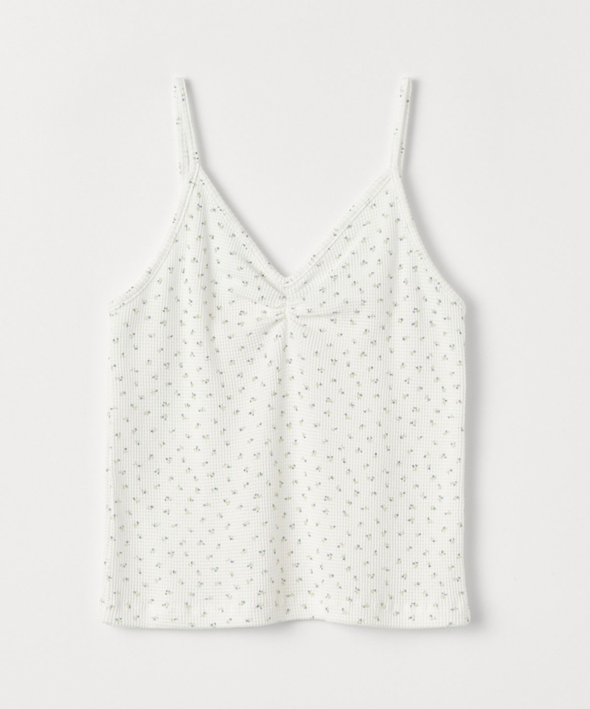 셀리테일즈(CELITAILS) FLOWER WAFFLE SLEEVELESS TOP_IVORY
