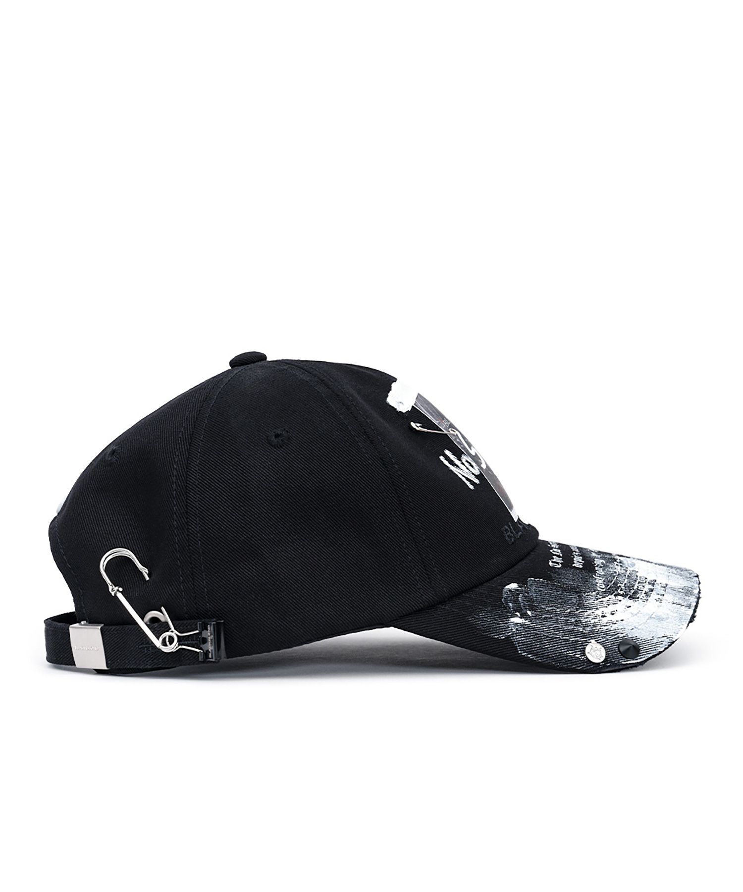 MUSINSA | BLACKBLOND Vivid No Sympasi Graffiti Logo Cap (Black)