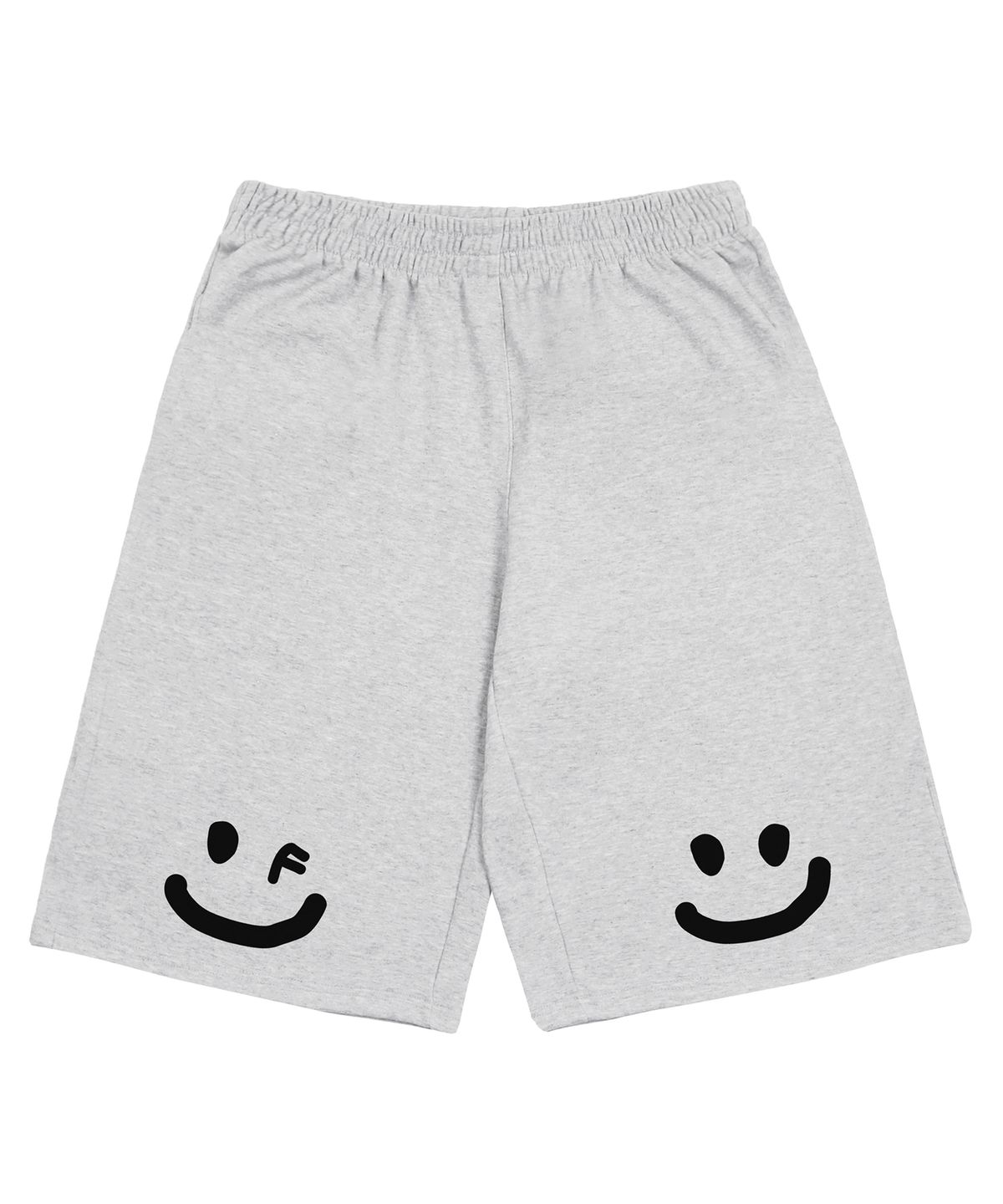 그레이버(GRAVER) [UNISEX]백 드로잉스마일 버뮤다 트레이닝 반바지_그레이