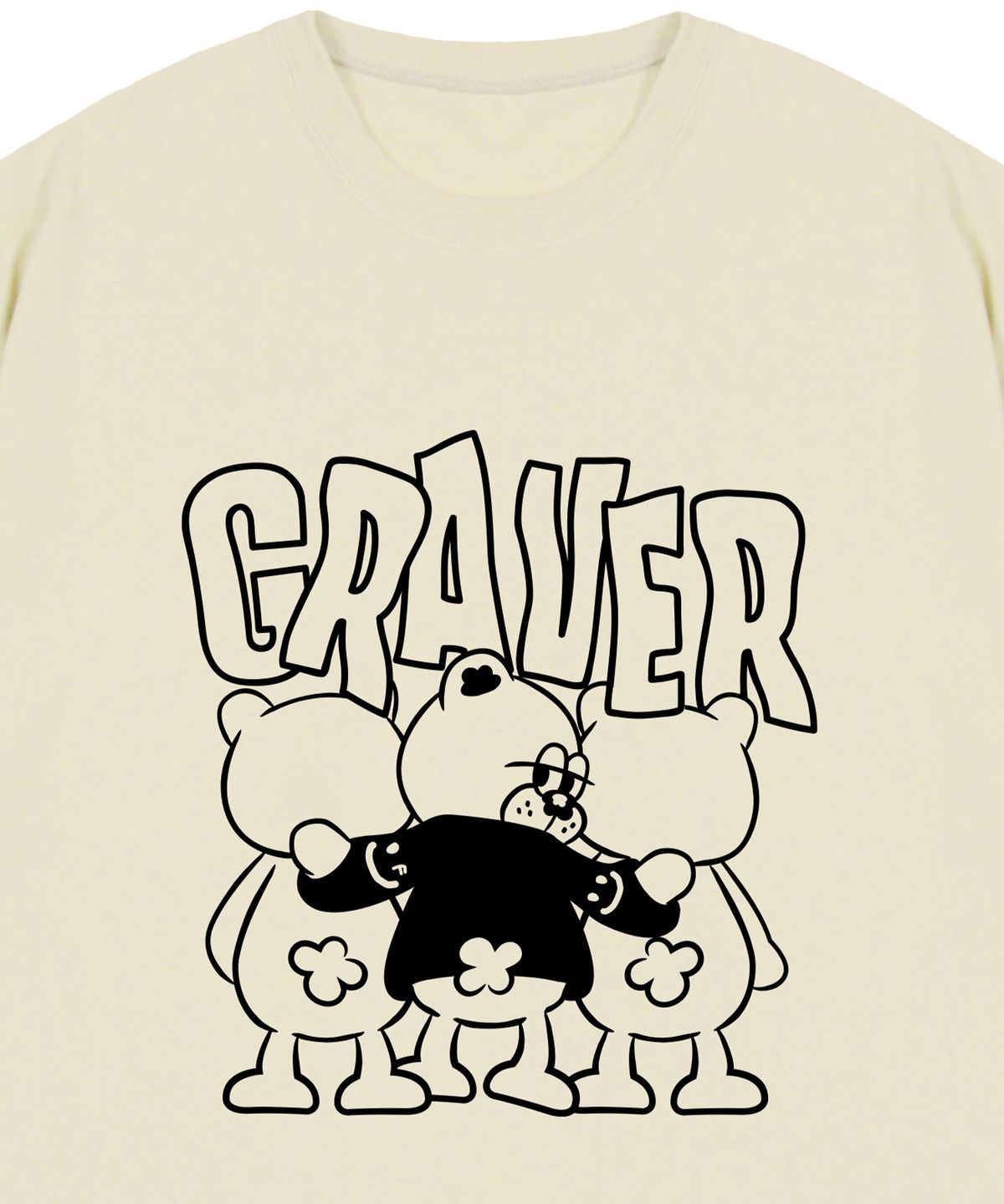 그레이버(GRAVER) [UNISEX]3베어 코믹스 로고 반팔티_샌드베이지