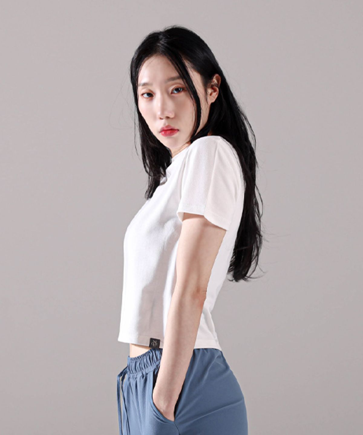 모어아웃(MOREOUT) 여성요가복 베스트 베이직 티셔츠 4TT4437