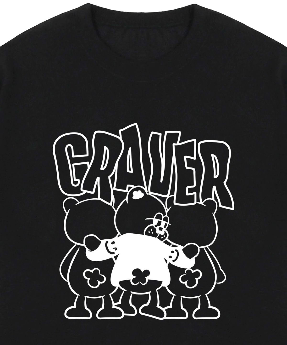 그레이버(GRAVER) [UNISEX]3베어 코믹스 로고 반팔티_블랙