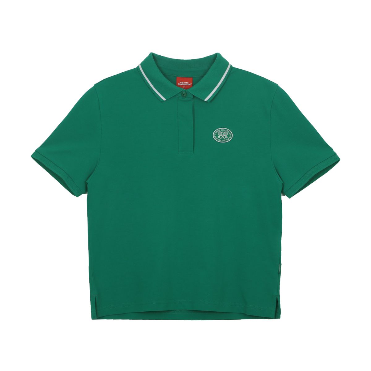 스포츠 일러스트레이티드(SPORTS ILLUSTRATED) TENNIS WOMEN LOGO HALF SLEEVE COLLARED T-SHIRT (GREEN)