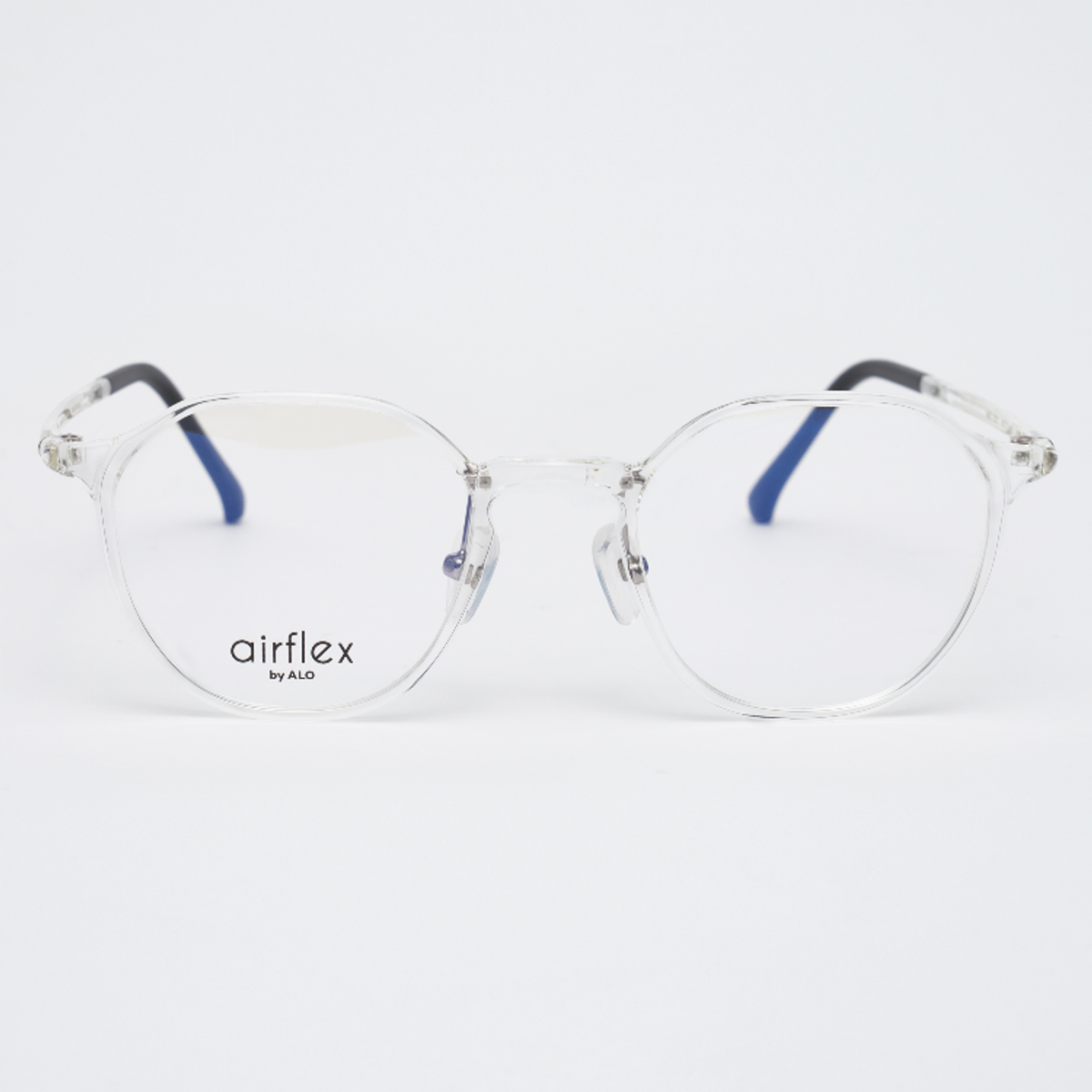 알로아이웨어(ALO EYEWEAR) [AIR FLEX] AL6402 2020G 에어플렉스 초경량_투명클리어 헥사곤 안경테_블루라이트 렌즈 선택