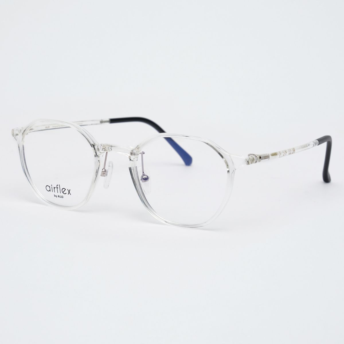 알로아이웨어(ALO EYEWEAR) [AIR FLEX] AL6402 2020G 에어플렉스 초경량_투명클리어 헥사곤 안경테_블루라이트 렌즈 선택