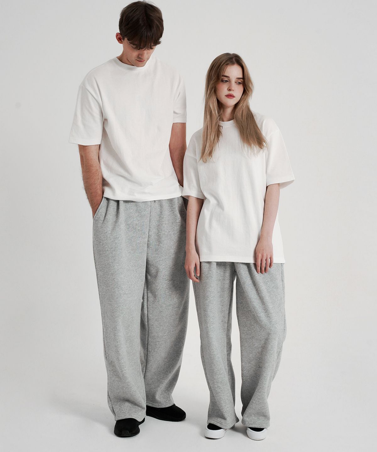 발데블랑코(VALDEBLANCO) [2PACK] 와이드 원턱 트레이닝 롱팬츠