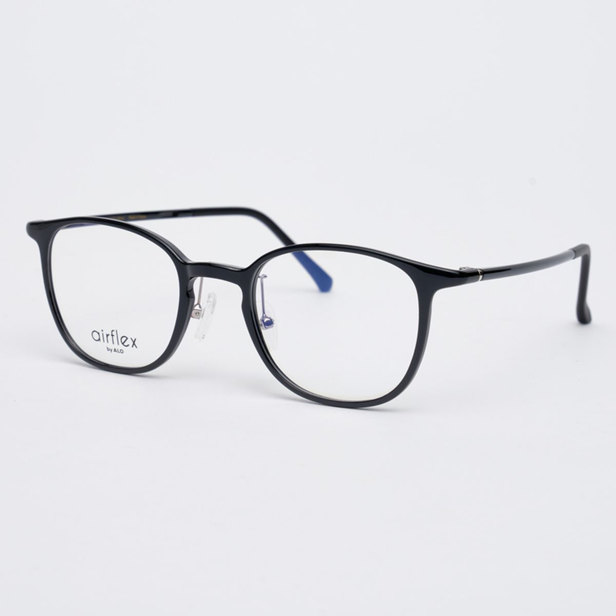 알로아이웨어(ALO EYEWEAR) [AIR FLEX] AL6403 0909G 에어플렉스 초경량_블랙 세인트 스퀘어 안경테_블루라이트 렌즈 선택