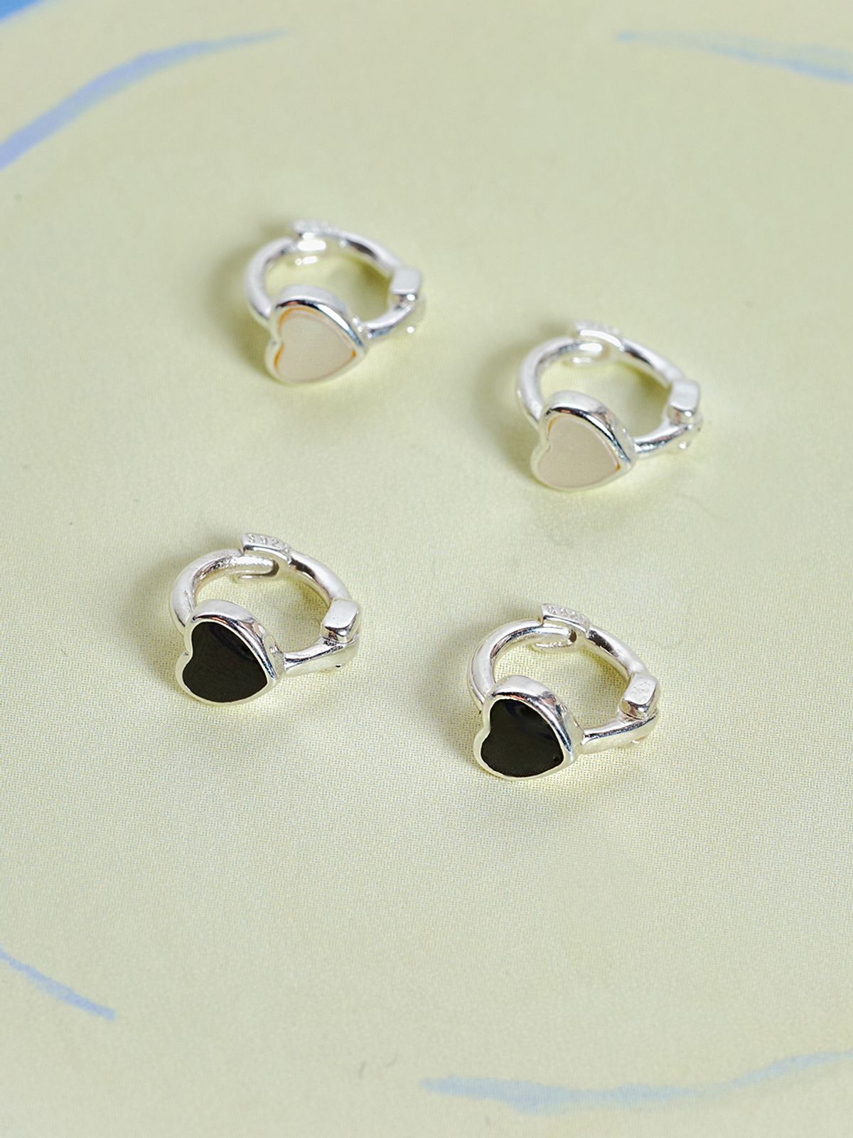 헤이(HEI) [sv925] dear heart one-touch earring