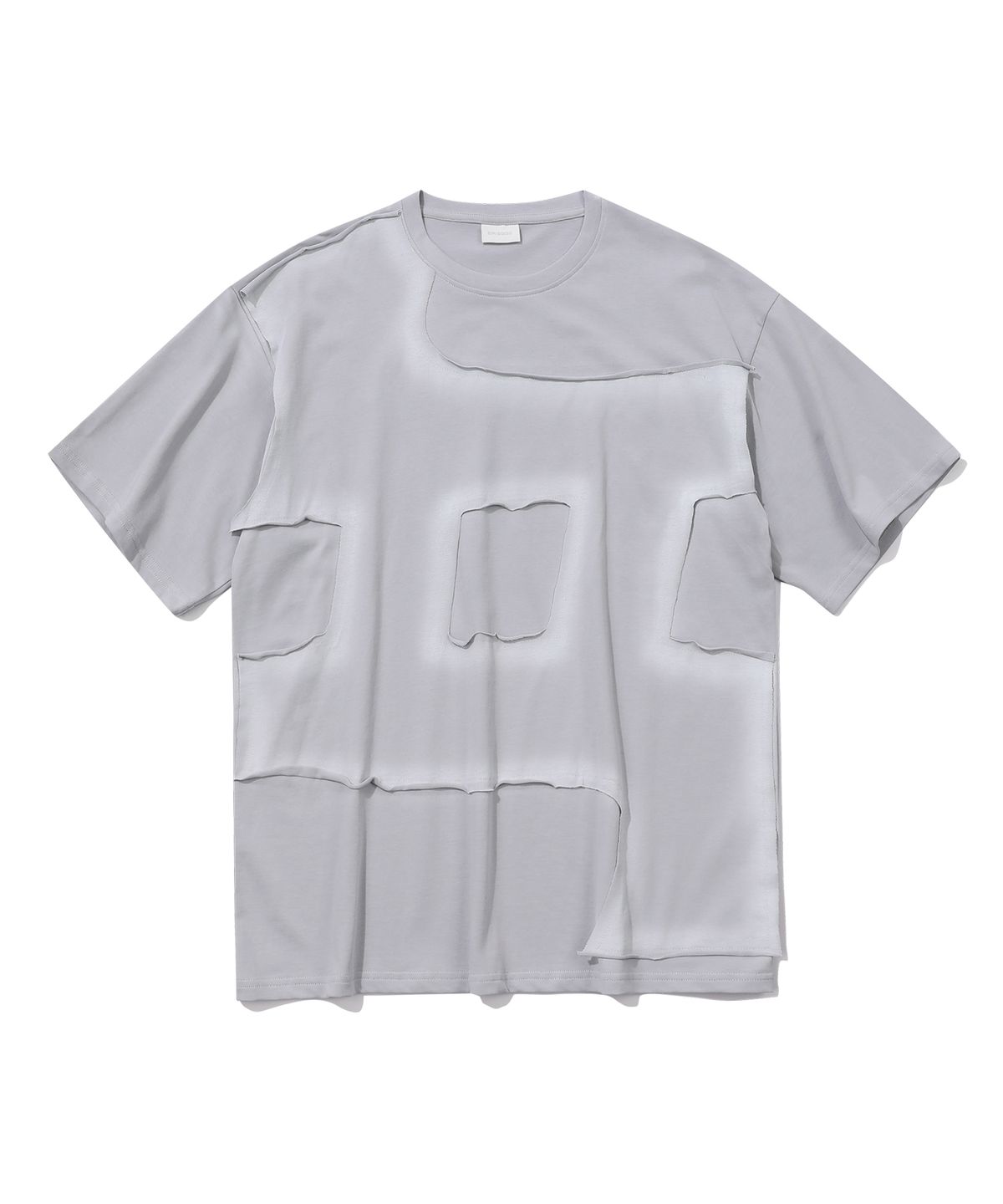에피소드 언타이틀(EPISODE UNTITLED) APPLIQUE PAINTING T-SHIRT_LIGHT GRAY
