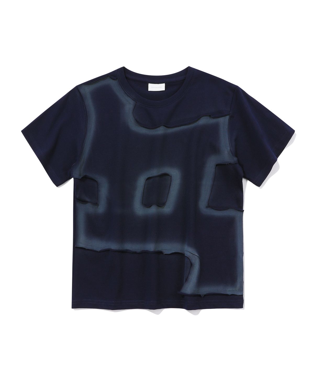 에피소드 언타이틀(EPISODE UNTITLED) APPLIQUE PAINTING T-SHIRT_NAVY