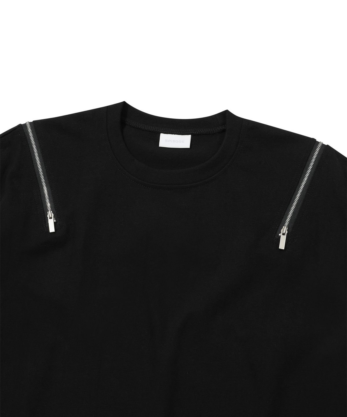 에피소드 언타이틀(EPISODE UNTITLED) DOUBLE ZIPPER T-SHIRT_BLACK