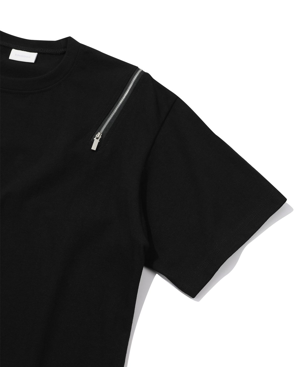 에피소드 언타이틀(EPISODE UNTITLED) DOUBLE ZIPPER T-SHIRT_BLACK