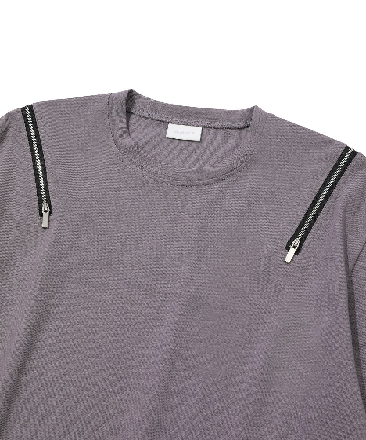 에피소드 언타이틀(EPISODE UNTITLED) DOUBLE ZIPPER T-SHIRT_PURPLE