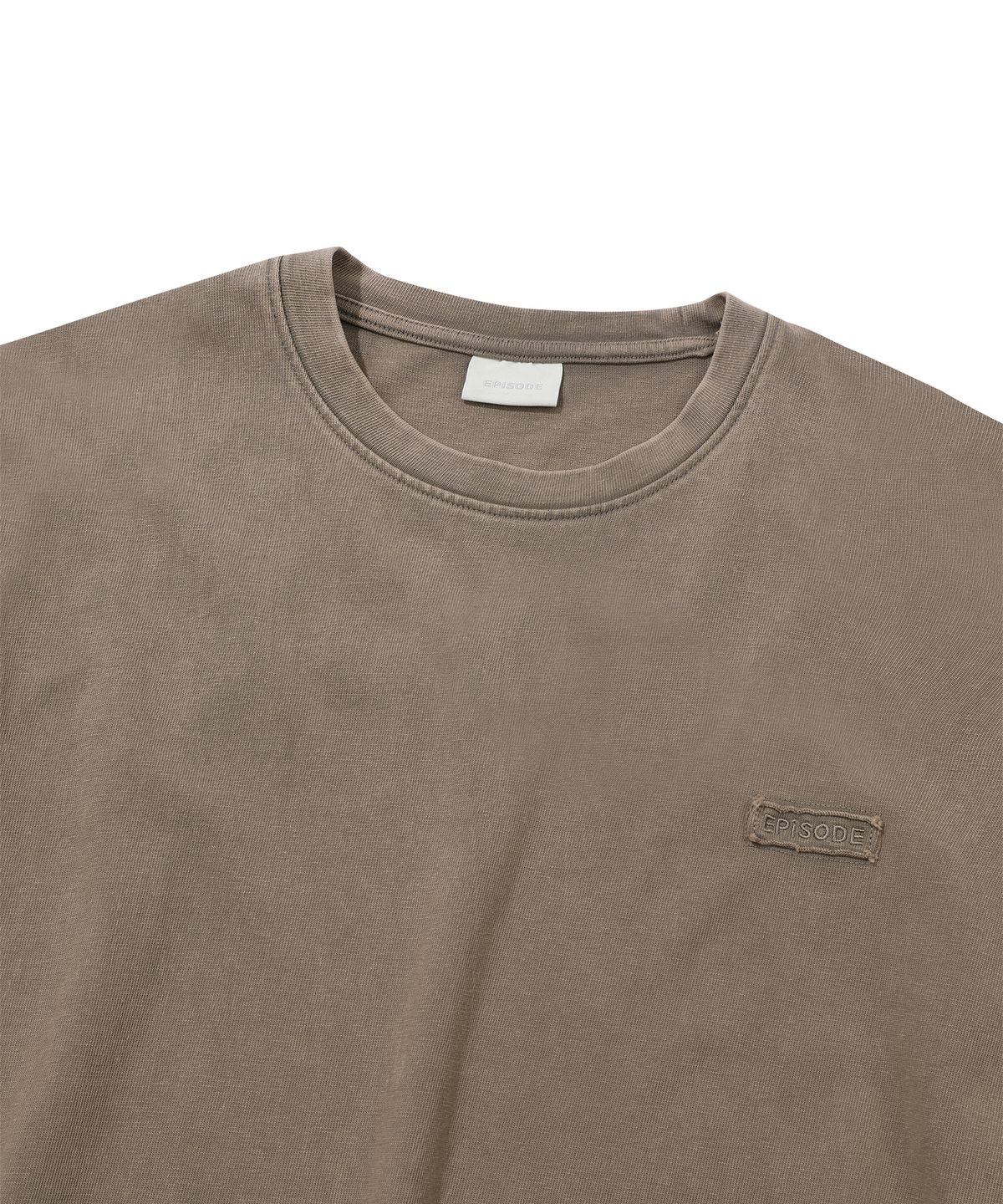 에피소드 언타이틀(EPISODE UNTITLED) POINT SNAP WASHING T-SHIRT_BROWN