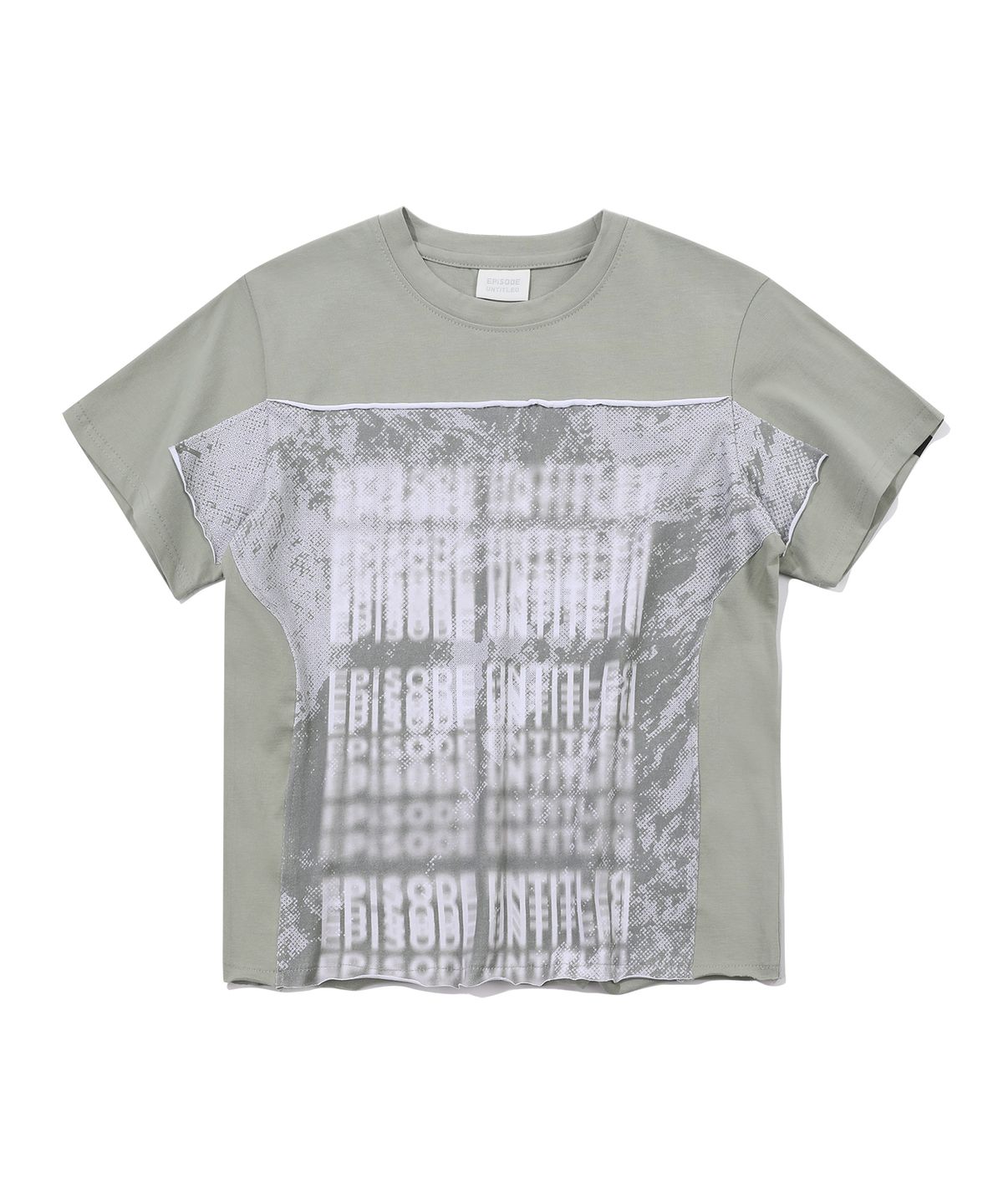 에피소드 언타이틀(EPISODE UNTITLED) CUT PRINTING T-SHIRT_KHAKI