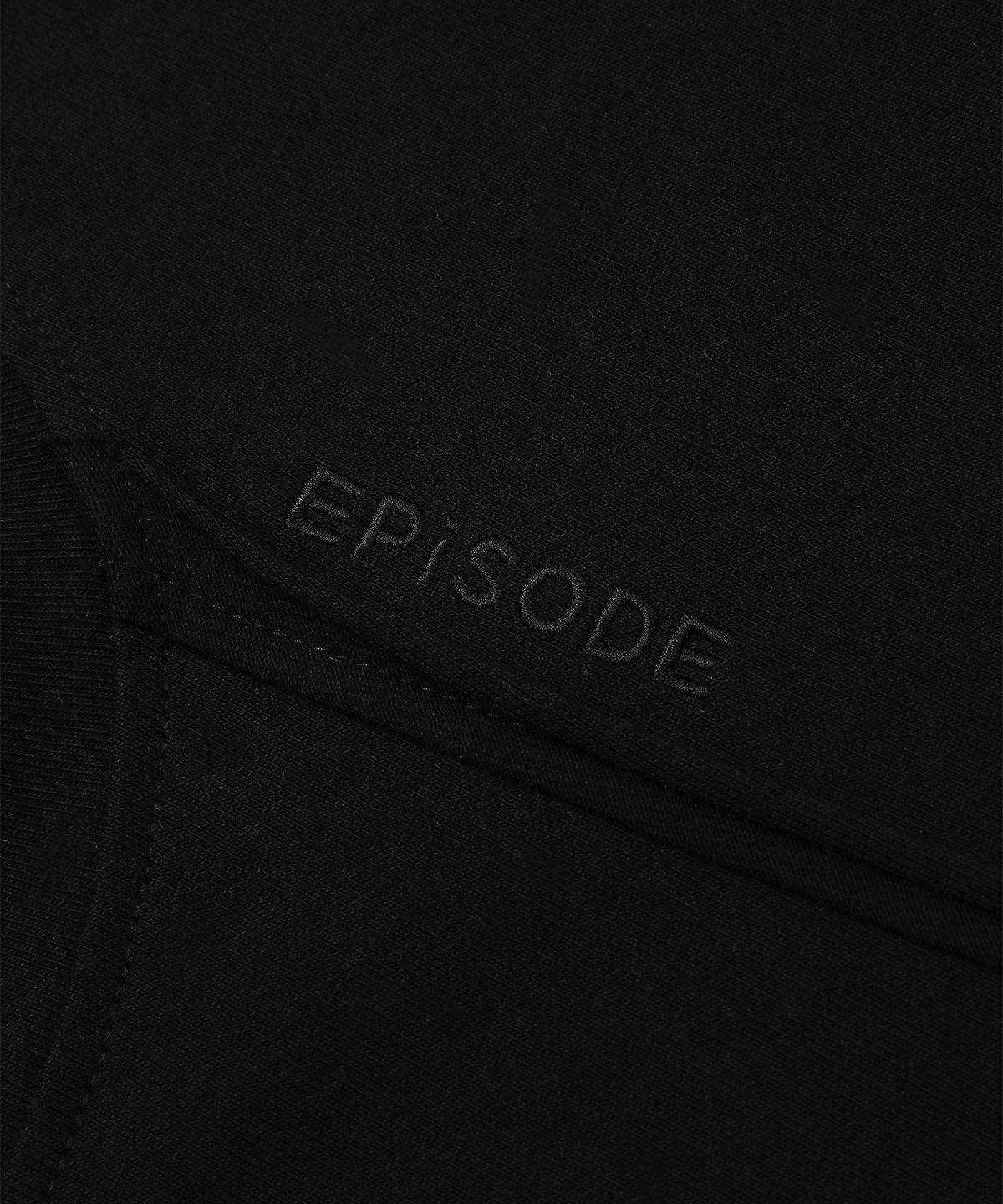 에피소드 언타이틀(EPISODE UNTITLED) NEEDLEPOINT & PATCH T-SHIRT_BLACK