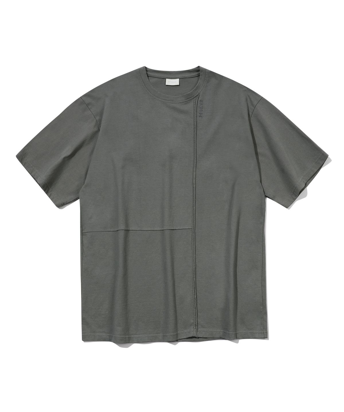 에피소드 언타이틀(EPISODE UNTITLED) NEEDLEPOINT & PATCH T-SHIRT_STONE
