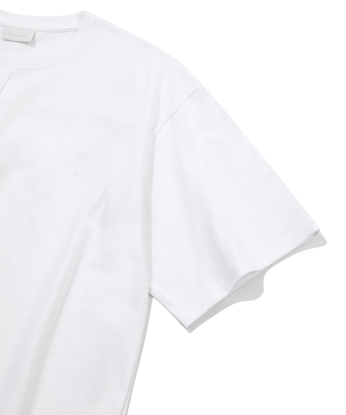 에피소드 언타이틀(EPISODE UNTITLED) POINT SNAP OPEN CUT  T-SHIRT_WHITE