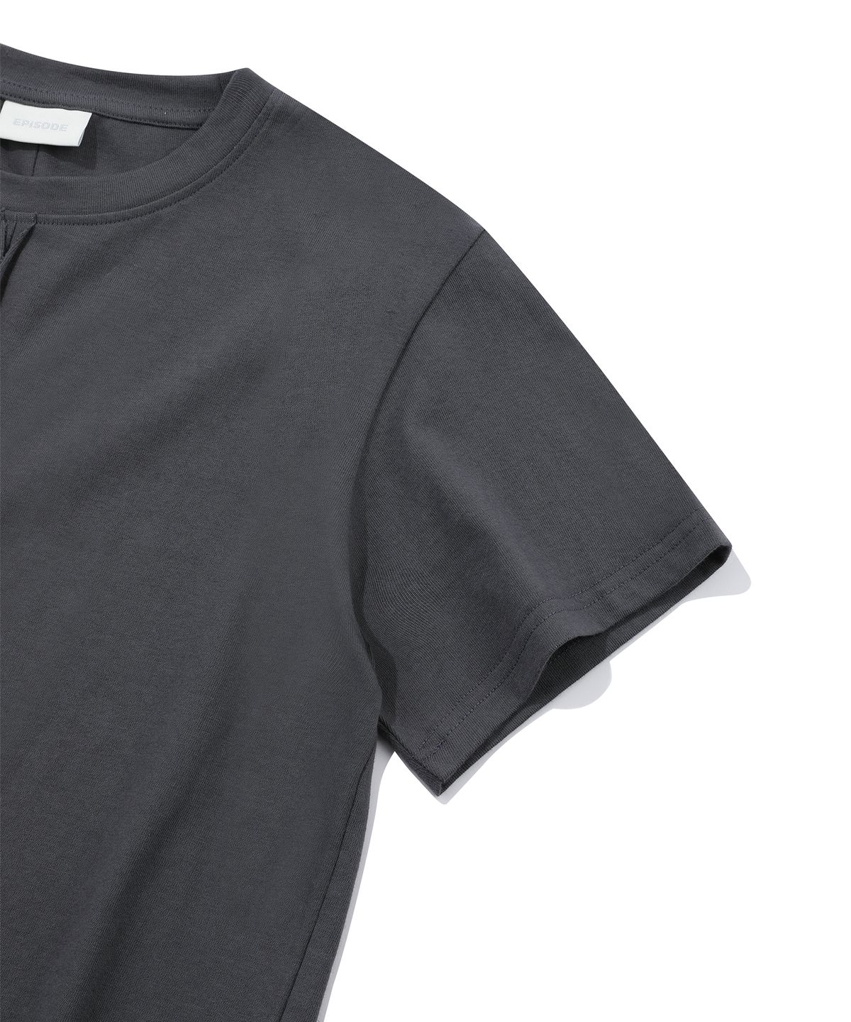 에피소드 언타이틀(EPISODE UNTITLED) POINT SNAP OPEN CUT  T-SHIRT_GRAY