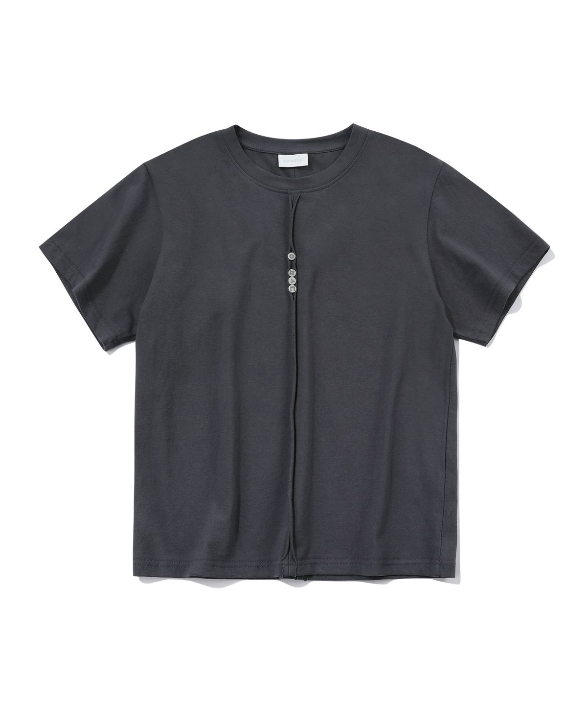 에피소드 언타이틀(EPISODE UNTITLED) POINT SNAP OPEN CUT  T-SHIRT_GRAY