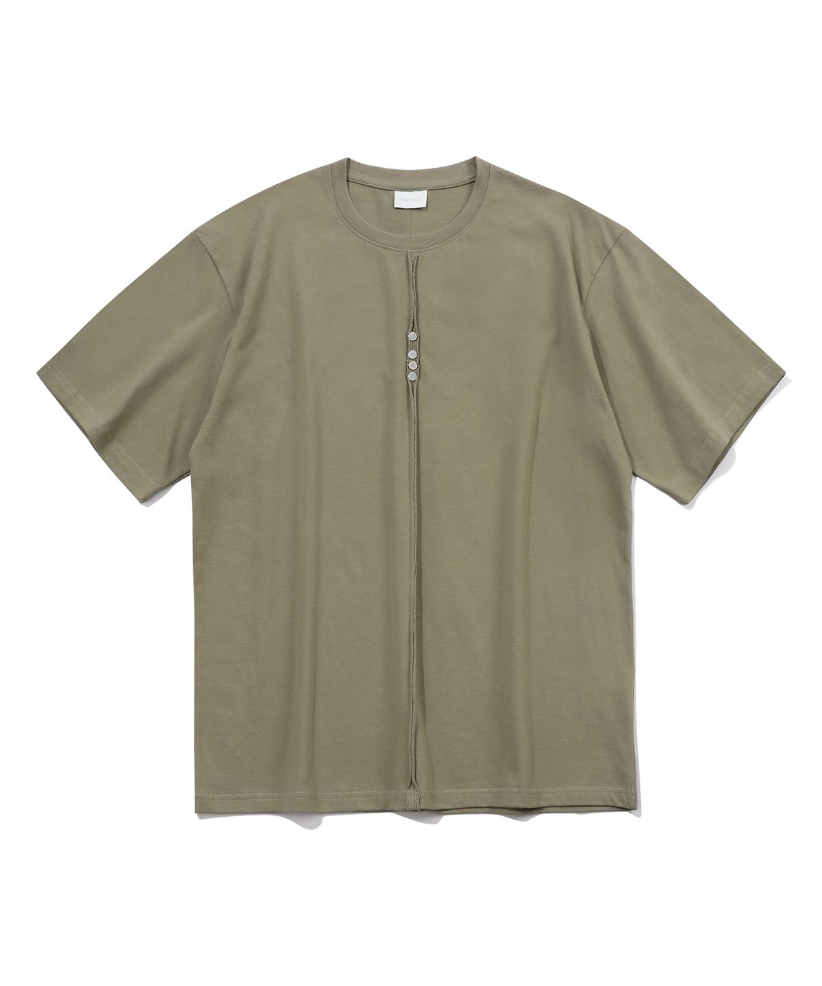 에피소드 언타이틀(EPISODE UNTITLED) POINT SNAP OPEN CUT  T-SHIRT_OLIVE