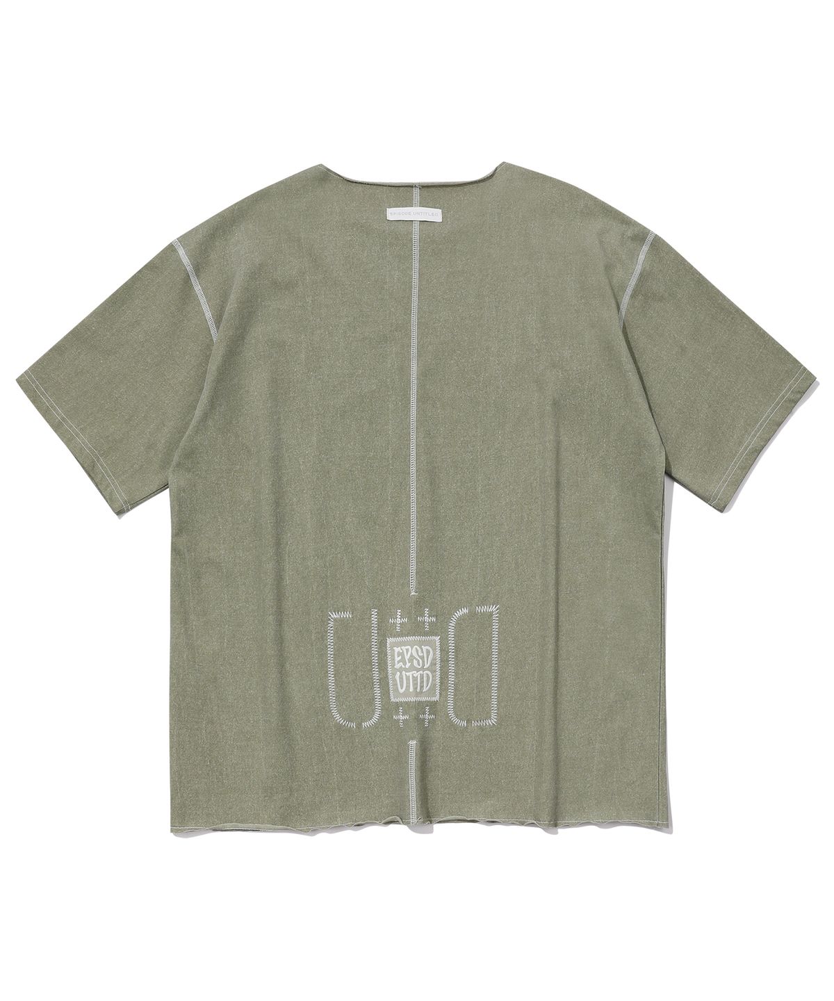 에피소드 언타이틀(EPISODE UNTITLED) PATCH NEEDLE STITCH T-SHIRT_KHAKI
